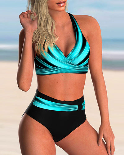 Victoria™ | Bikini set with print and crossover detail