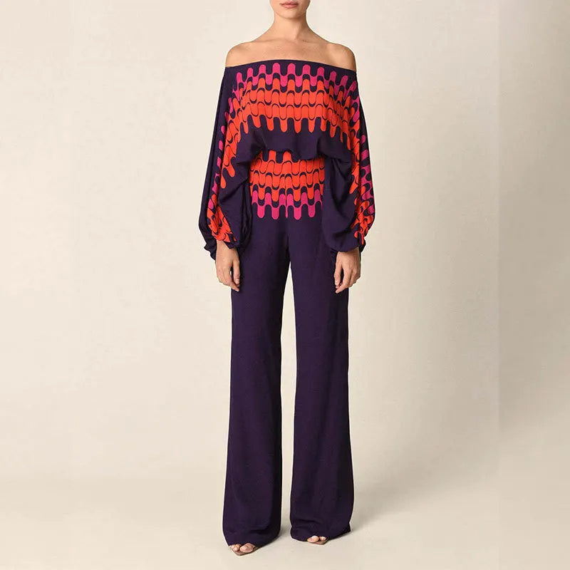 Casual Two-Piece Set with Abstract Print - Madeleine