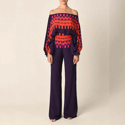Casual Two-Piece Set with Abstract Print - Madeleine