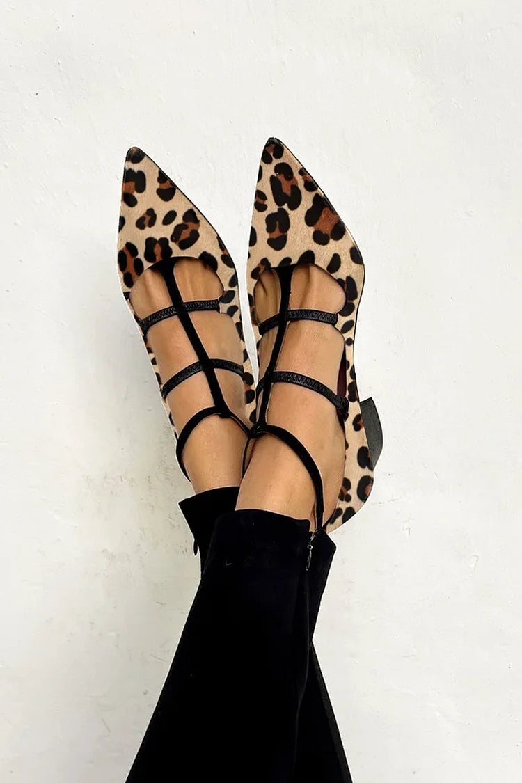Ludovica™ | Ballerinas with Animal Print and Thin Straps