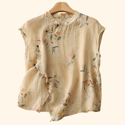 AMANDA LINEN TOP