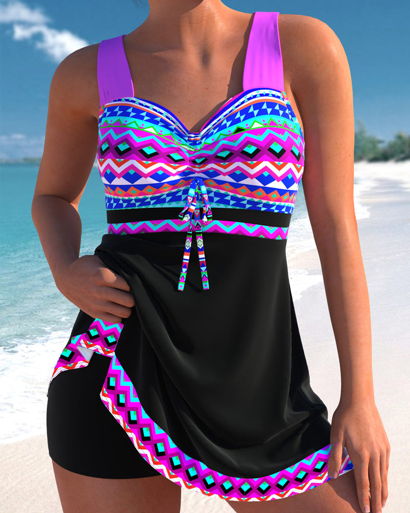 Eliza™ | Striped Swimsuit with Tie Closure