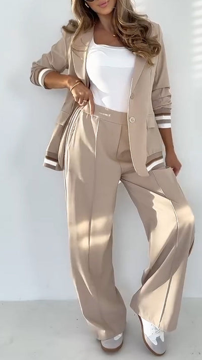 Striped Casual Suit