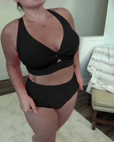 Relaxed Solid Color Triangle Bikini