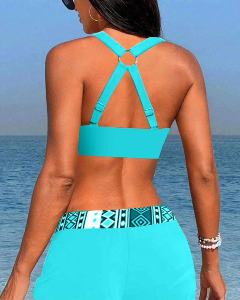 Aria™ | High-Waisted Swimsuit with Geometric Design