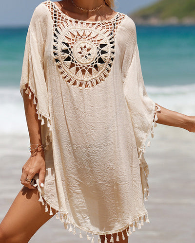 Elise™ | Beach Towel Poncho with Fringes