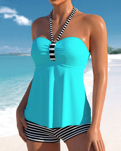 Arianna™ | Striped Backless Tankini