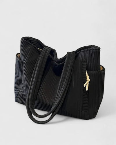 Liorane | Luxury Ribbed Tote Bag with Cord Detail