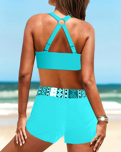 Aria™ | High-Waisted Swimsuit with Geometric Design