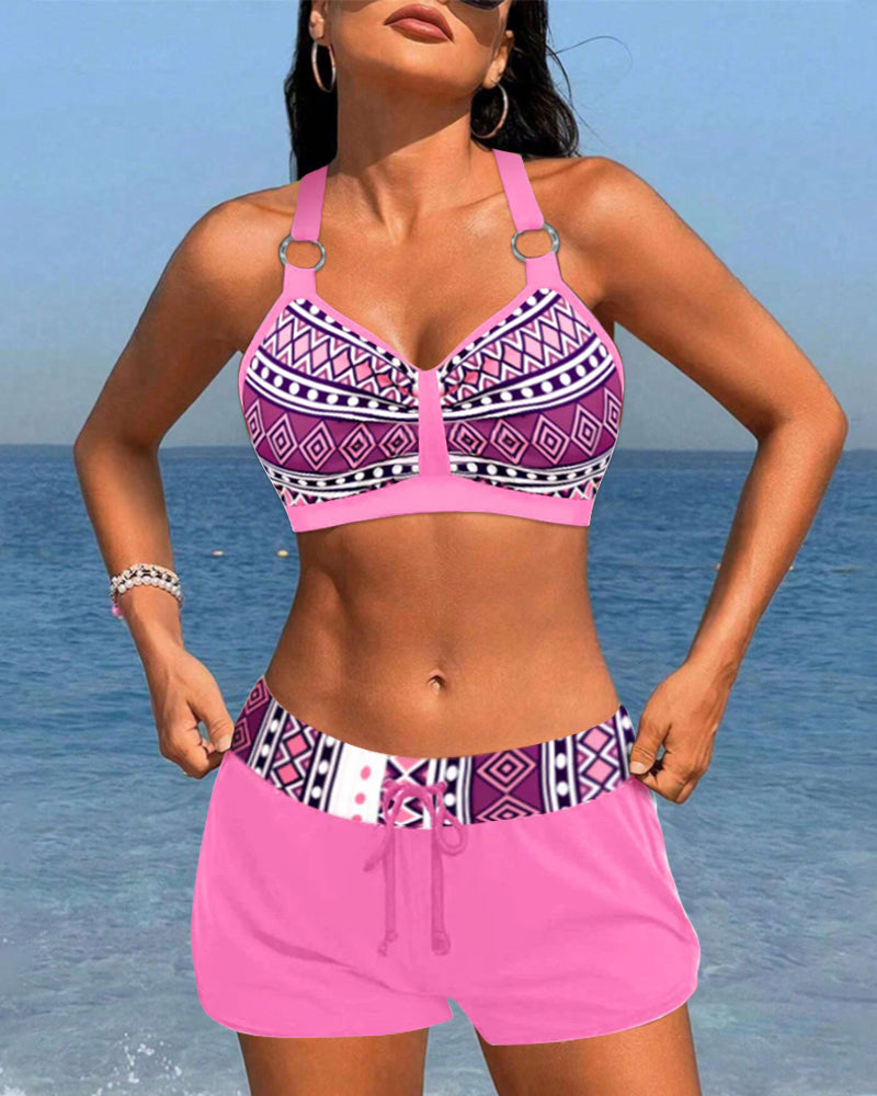 Aria™ | High-Waisted Swimsuit with Geometric Design
