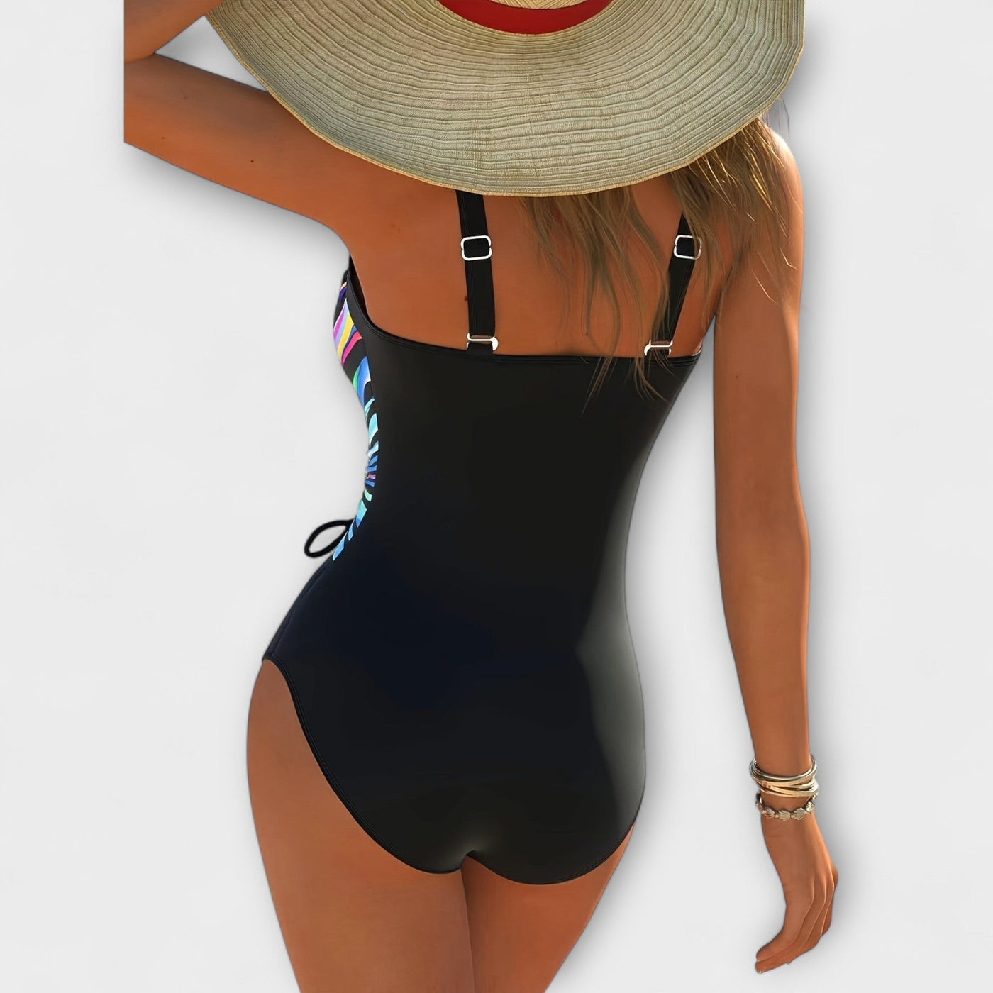 Clara™ | Elegant Stretch Swimwear with Front Cross Detail