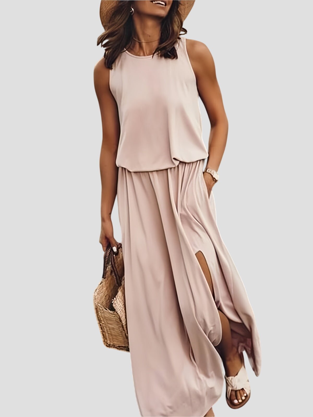 MINERVA Chic Sleeveless Maxi Dress