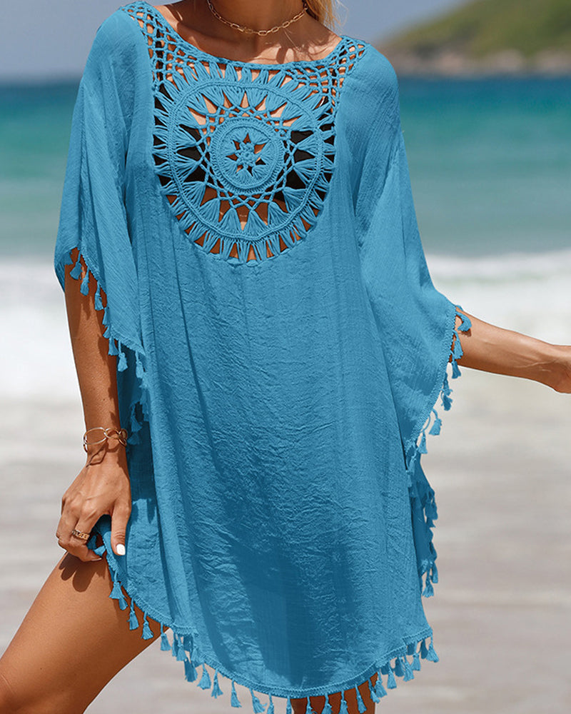 Elise™ | Beach Towel Poncho with Fringes