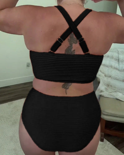 Relaxed Solid Color Triangle Bikini