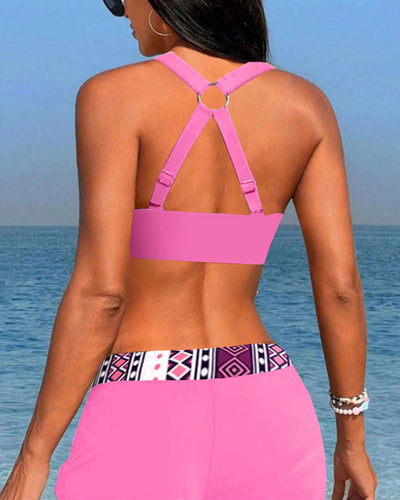 Aria™ | High-Waisted Swimsuit with Geometric Design