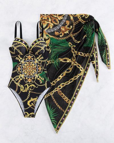 Marie™ | Push-Up Swimsuit with Matching Skirt