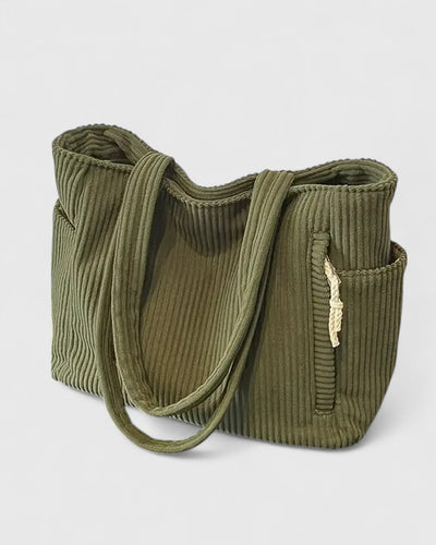 Liorane | Luxury Ribbed Tote Bag with Cord Detail