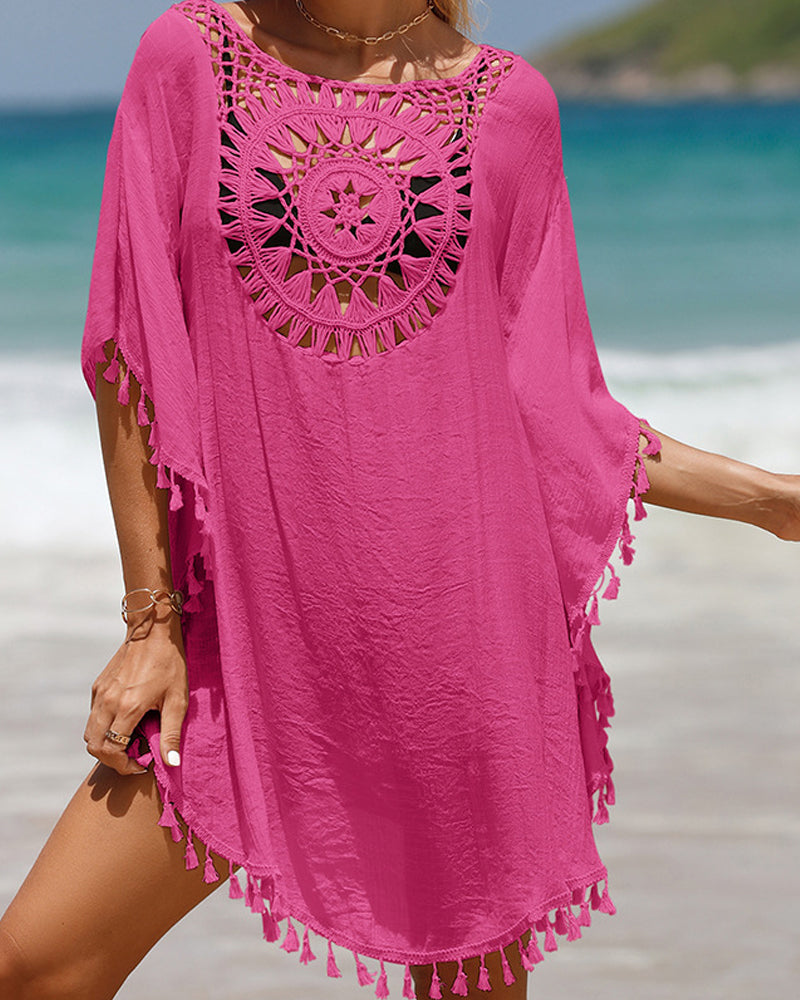 Elise™ | Beach Towel Poncho with Fringes