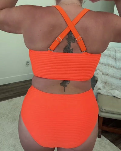 Relaxed Solid Color Triangle Bikini