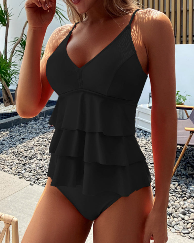 Sarah™ | Elegant Swimsuit with Decorative Ruffles