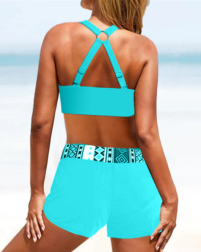 Aria™ | High-Waisted Swimsuit with Geometric Design