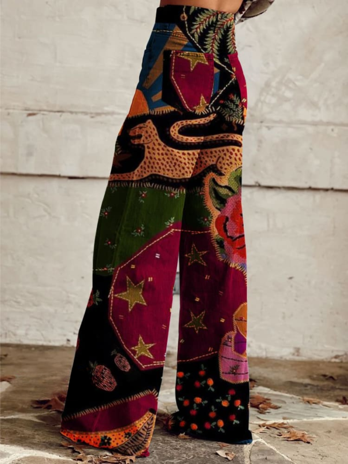 Olivia™ - Vintage Printed Wide Leg Pants