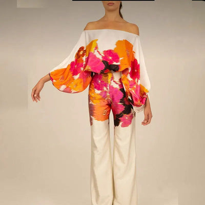 Casual Two-Piece Set with Abstract Print - Madeleine