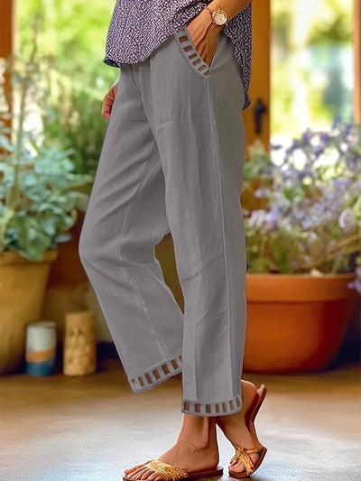 Tracey Contrast Trim Cropped Trousers