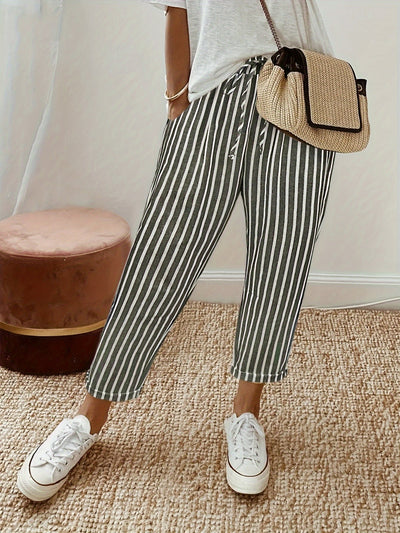 Ava Striped Culotte Trousers