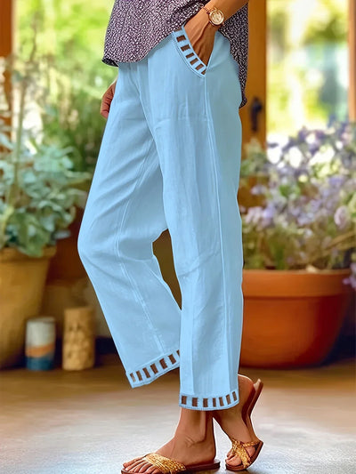 Tracey Contrast Trim Cropped Trousers