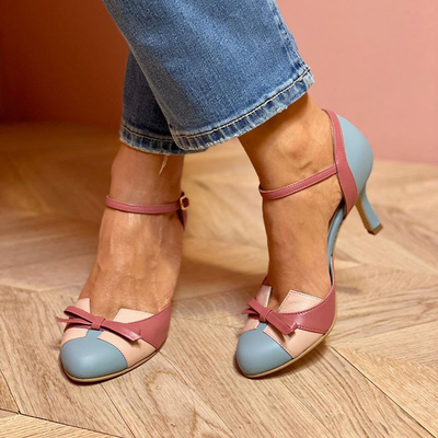 Bellarosa | Colorful sandals with knot and straps, with round toe