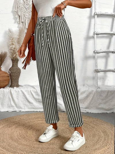 Ava Striped Culotte Trousers
