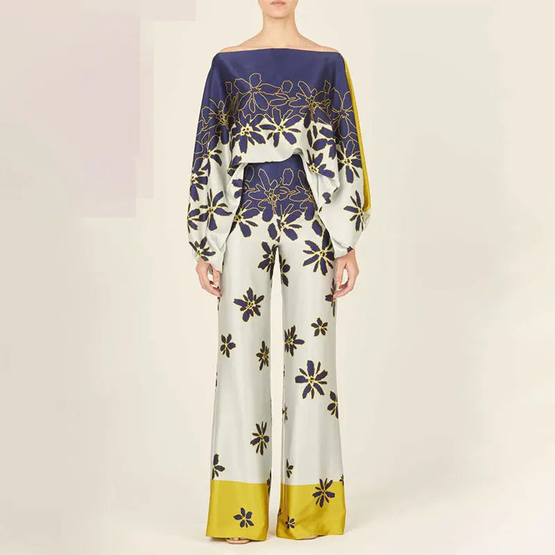 Casual Two-Piece Set with Abstract Print - Madeleine