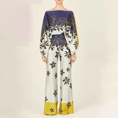 Casual Two-Piece Set with Abstract Print - Madeleine