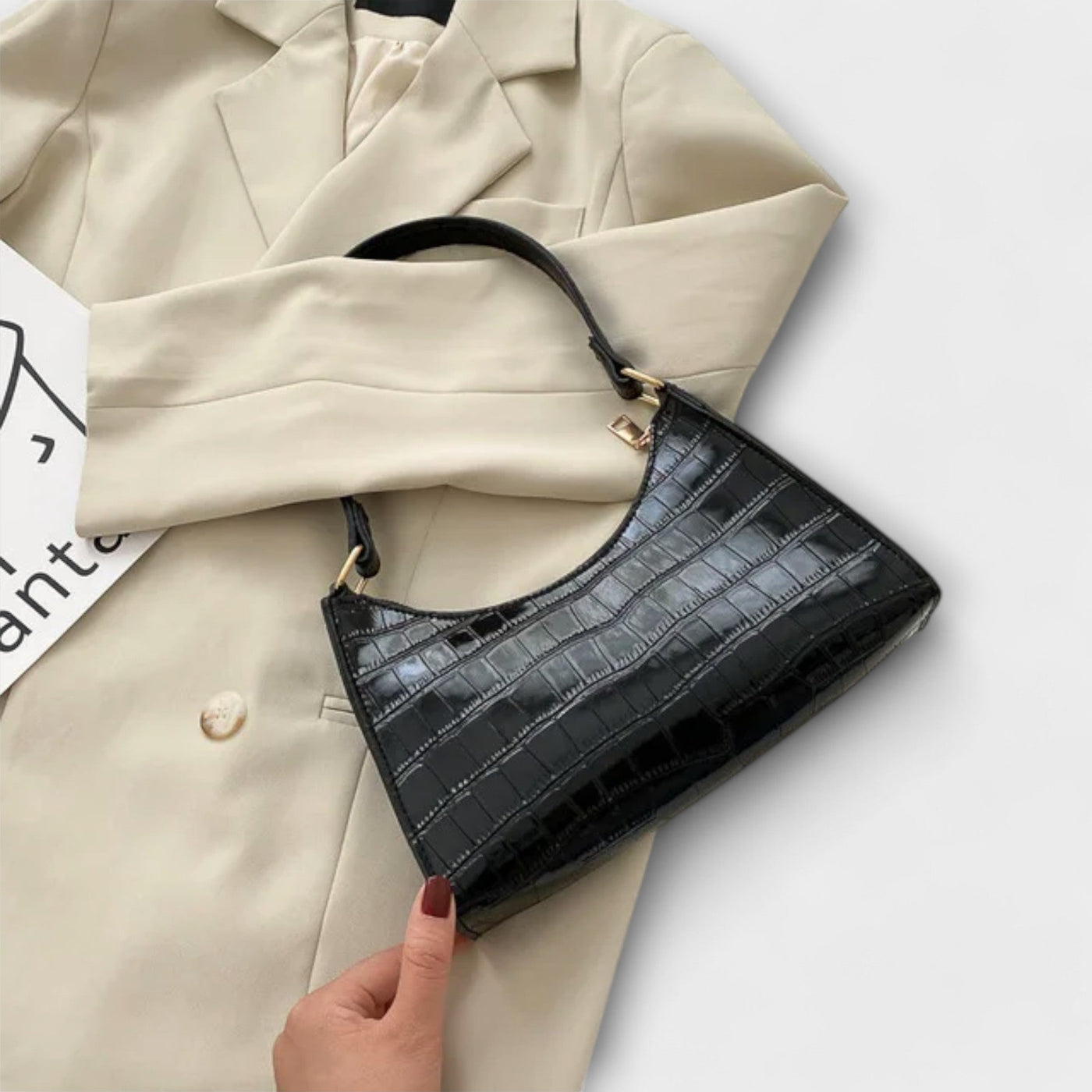 Olivia - Glossy Leather Bag