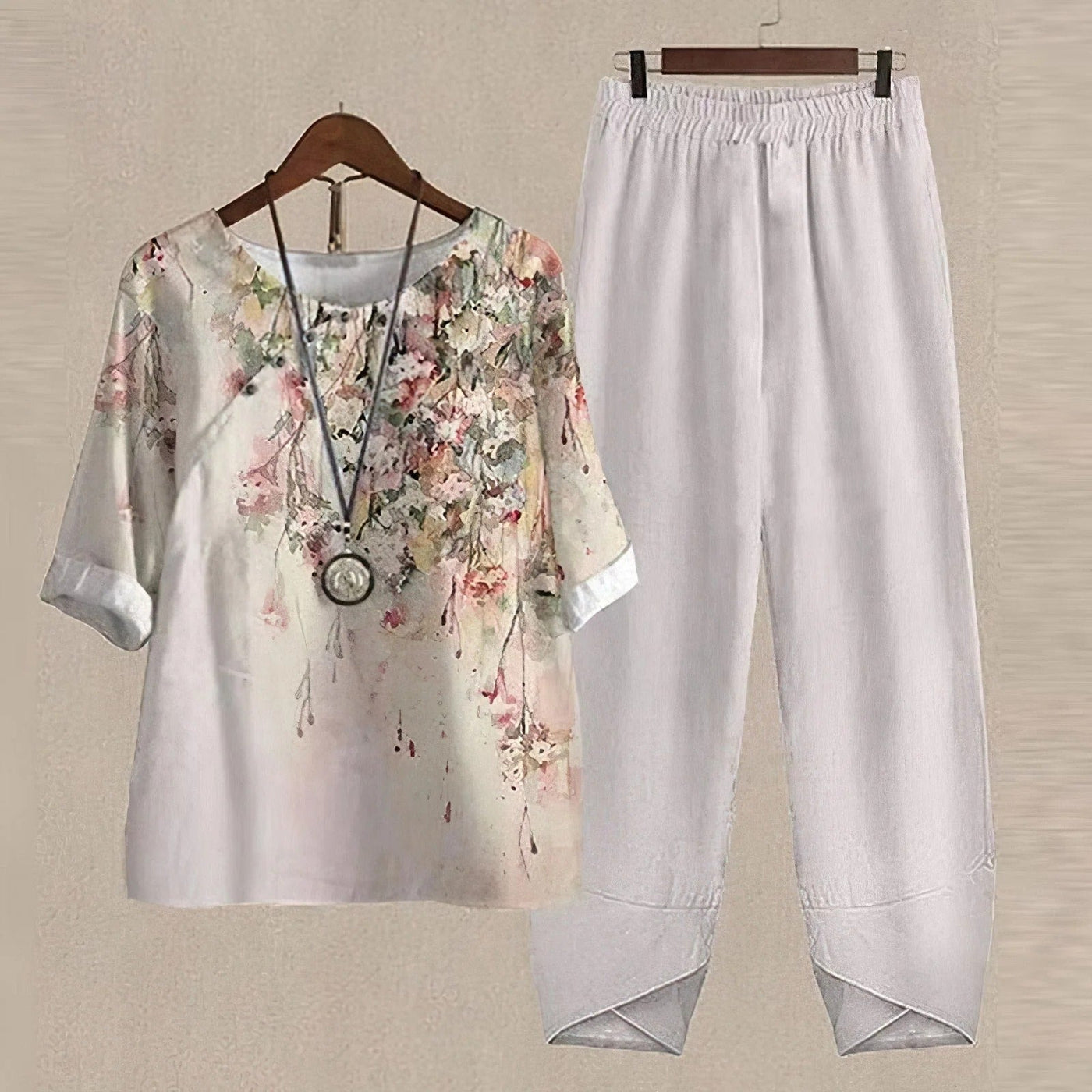 Lyanna Casual Blouse & Trousers Set for Women