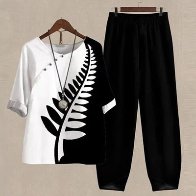Lyanna Casual Blouse & Trousers Set for Women