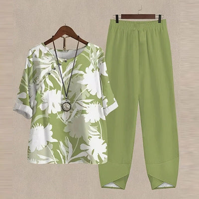 Lyanna Casual Blouse & Trousers Set for Women