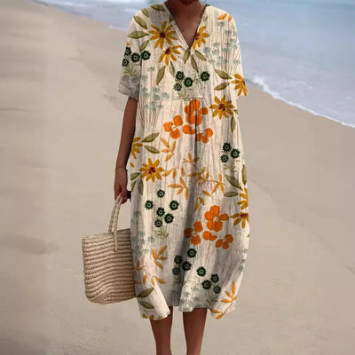 Leviana™ | Soft Floral Print Dress