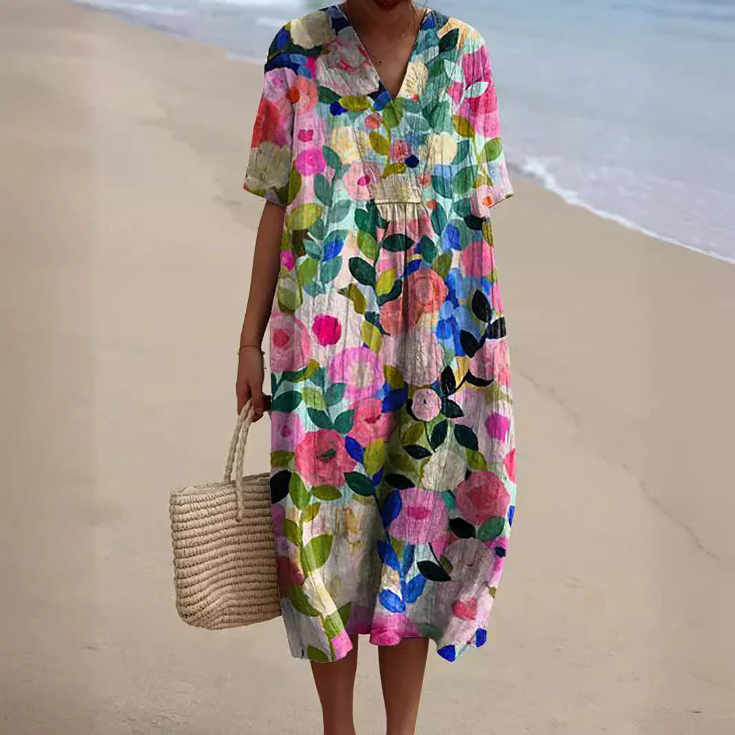 Leviana™ | Soft Floral Print Dress