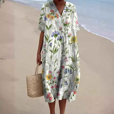 Leviana™ | Soft Floral Print Dress