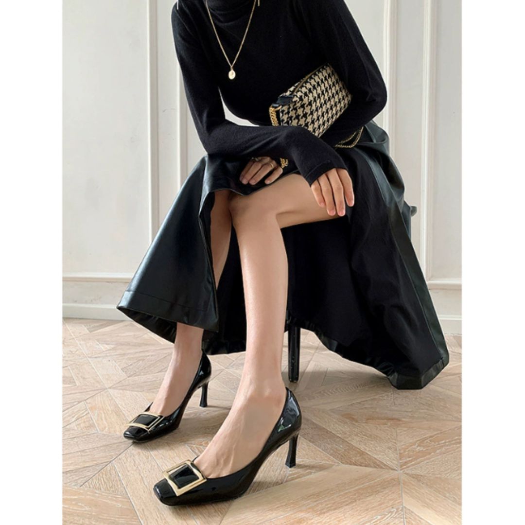Narella™ | Elegant sandals with mid-heel and square toe