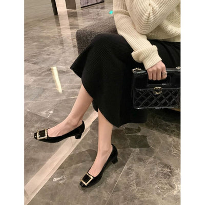 Narella™ | Elegant sandals with mid-heel and square toe