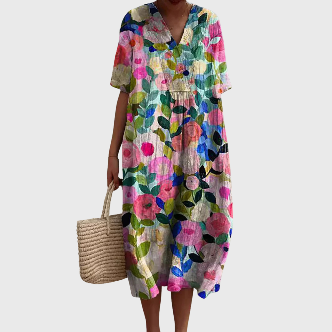 Leviana™ | Soft Floral Print Dress
