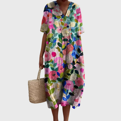 Leviana™ | Soft Floral Print Dress