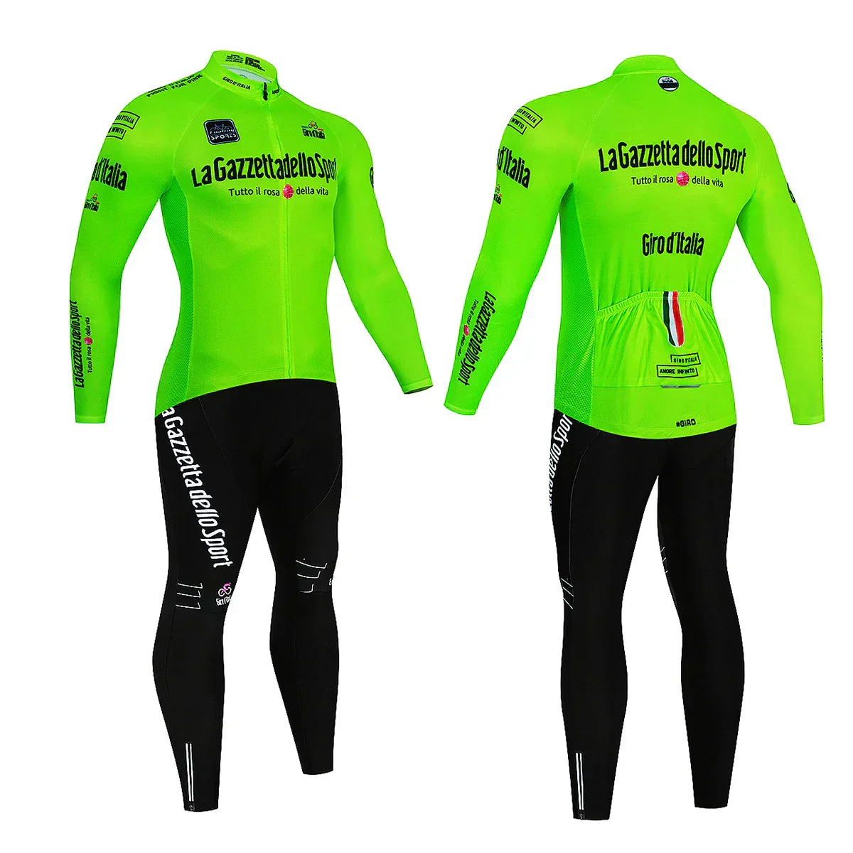 Professional Cycling Outfit with Long Sleeves