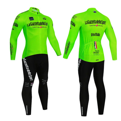 Professional Cycling Outfit with Long Sleeves