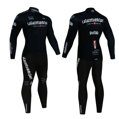 Professional Cycling Outfit with Long Sleeves