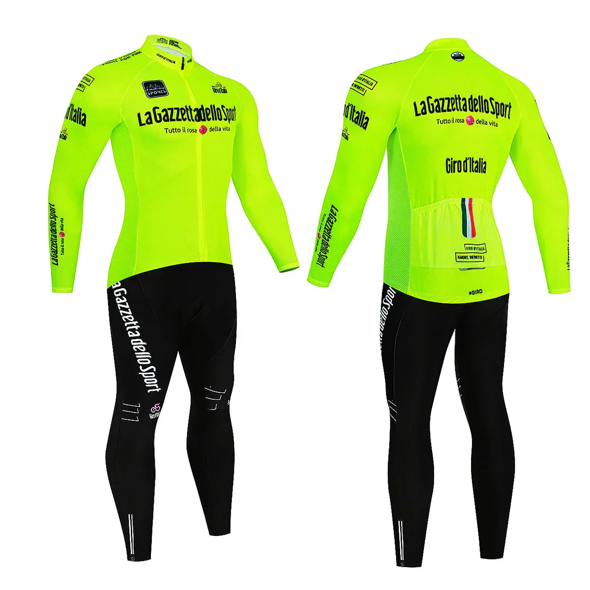 Professional Cycling Outfit with Long Sleeves
