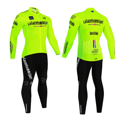 Professional Cycling Outfit with Long Sleeves